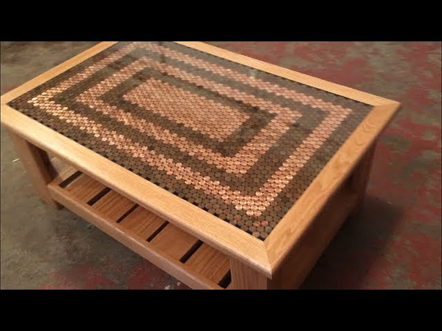 How I built my penny coin coffee table with acrylic resin surface 