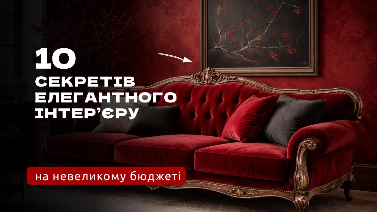 10 секретів елегантного інтер’єру на невеликому бюджеті