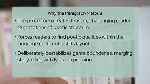 What Defines Prose Poetry