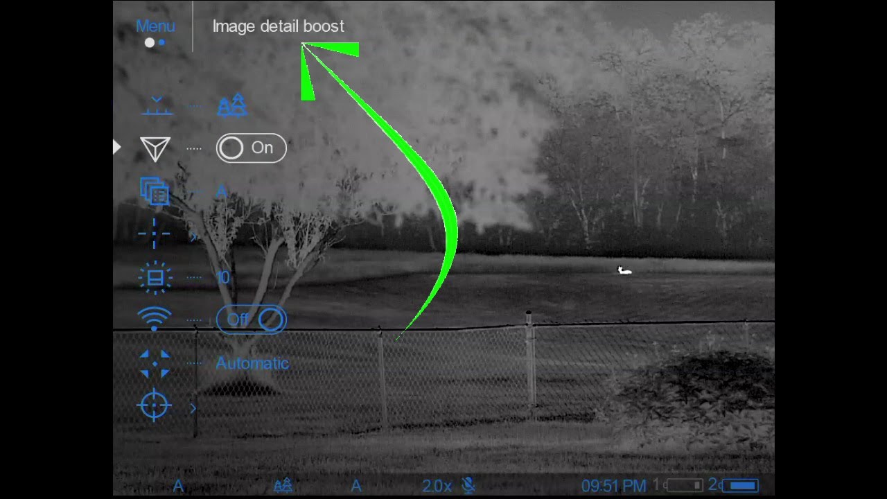 Основные принципы работы элементов меню тепловизионных приборов Pulsar