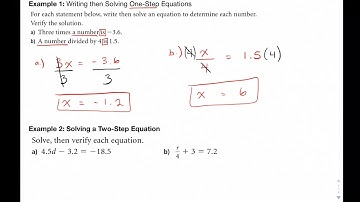 6.1 Solving Equations Using Inverse Operations