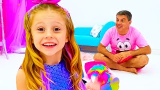 Nastya plays with her dad to win new toys - Compilation of videos for kids
