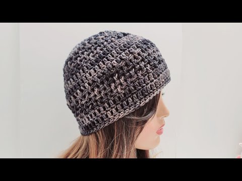 Easy Beginner Basic Blue Beanie/ Crochet Easy Unisex Hat/Free Crochet  Tutorial Bag O Day Crochet 