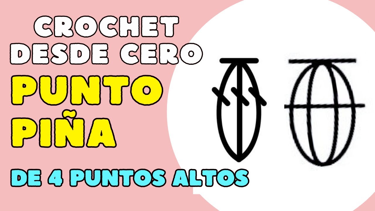 Como hacer PUNTO PIÑA en CROCHET paso a paso | tutorial para principiantes | crochet desde cero