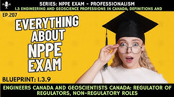 NPPE-examen: Blauwdruk I.3.9 - Ingenieurs Canada en Geowetenschappers Canada - Aflevering 207