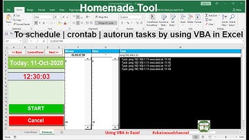 HomemadeTool to schedule | crontab | autorun tasks by using VBA in Excel