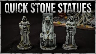 Quick Miniature Stone Statues for Wargaming Terrain  Painting a Simple Stone Effect