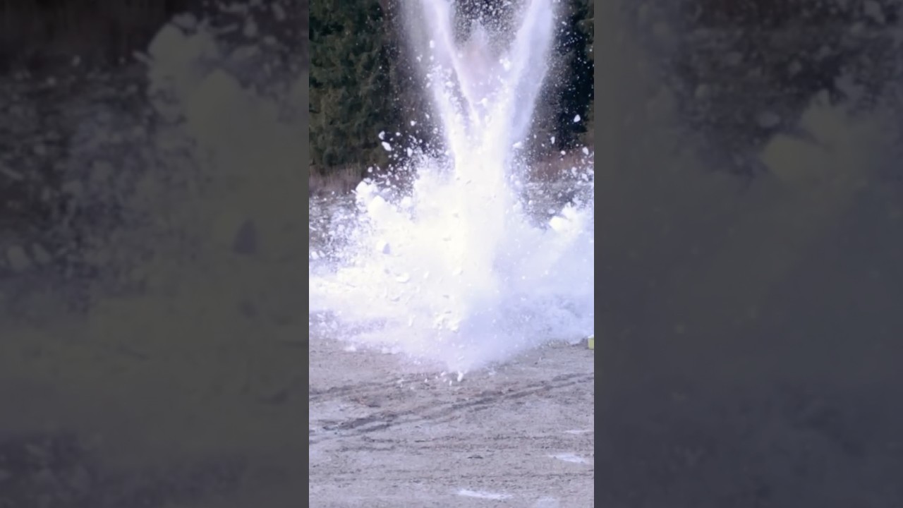 Massive Ice Cube Explosion💣🔥(SlowMotion)🤩 