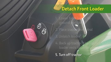 How To Detach a Front Loader | John Deere 3 Series Compact Tractors