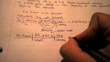 Solving for Molality Using Density #2