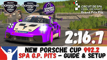 iRacing NEW Porsche Cup Spa Guide 2:16.7 - PCup 992.2 Spa Grand Prix Pits Track Guide & Setup