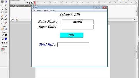 Calculate Bill using Action Script in Macromedia Flash