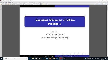 Conjugate Diameters of Ellipse: Problem 4(a)