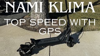 NAMI KLIMA MAX Top speed with GPS