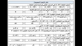نموذج اختبار رياضيات ٣ثانوي الباب الثاني