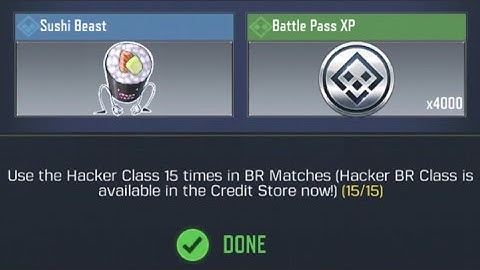 Call Of Duty Mobile Use the Hacker Class 15 times in BR Matches Task Complete
