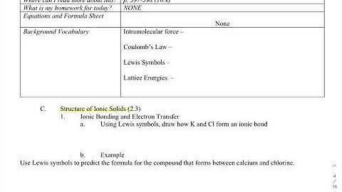 2.3 - Structure of Ionic Solids