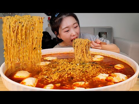 ASMR 순두부진짬뽕은 그냥 진짬뽕이에요😳 라면 8개 먹방:) I'll add tofu to ramen and eat 8 servings MUKBANG