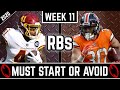 Must Start and Avoid || Running Backs || 2020 Fantasy Football Advice (Week 11)