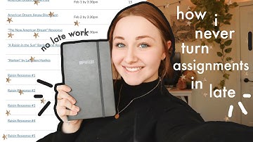 how i never turn assignments in late