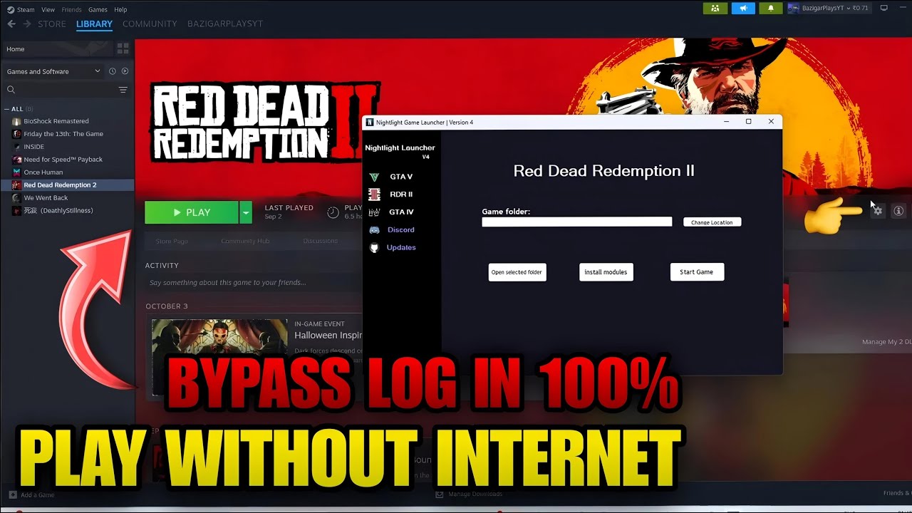 PLAY RDR 2 IN OFFLINE MODE | BYPASS ROCKSTAR SOCIAL LOG IN 100%