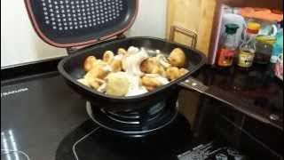 韓國HappyCall Double-sided pan鑽石煎烤壓力雙面鍋-煎烤香菇雞