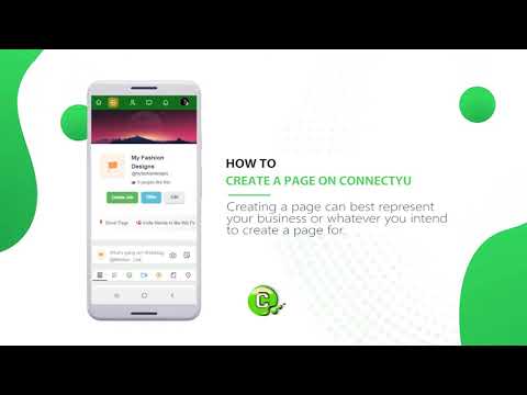 How to create a page on ConnectYu