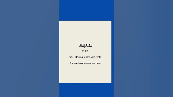 Word of the day; Sapid | Boost up your English vocabulary