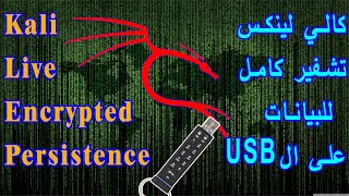 Kali Linux encrypted persistence live 2022 تثبيت كالي لينكس عالفلاشة لايف مع تشفير البيانات بكلمة سر
