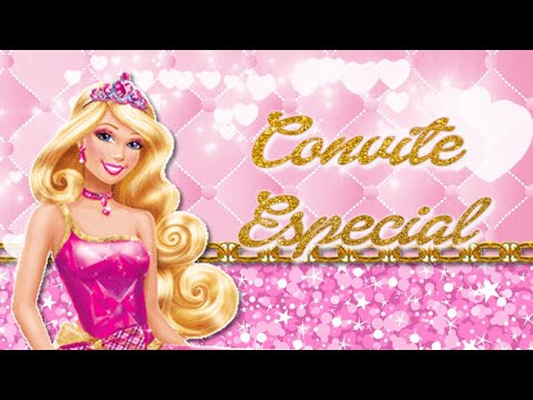 Convite de aniversário Barbie Paris para preencher, baixe grátis convites  para edit…