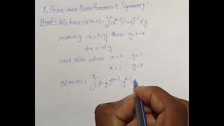 Beta function is a symmetry function proof