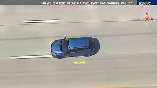 LIVE: Driver leads CHP on high-speed chase in San Gabriel Valley