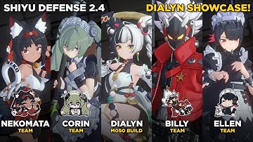 Dialyn with Nekomata Corin Billy and Ellen! | Shiyu Defense 2.4 | Zenless Zone Zero 2.4