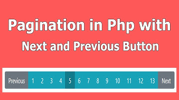 Pagination in PHP with next and previous button
