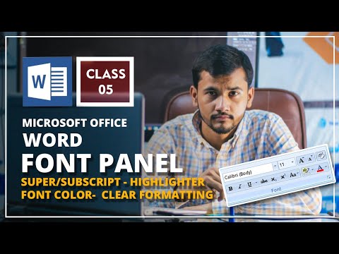 Microsoft Word Essential Training Class 5 : Superscript-Subscript -Font Color Clear Formatting