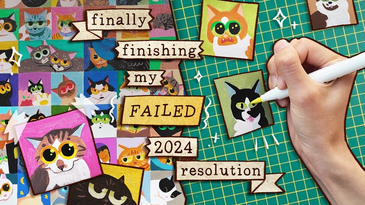 painting a giant canvas with 100+ of YOUR cats! 🎨📮😺