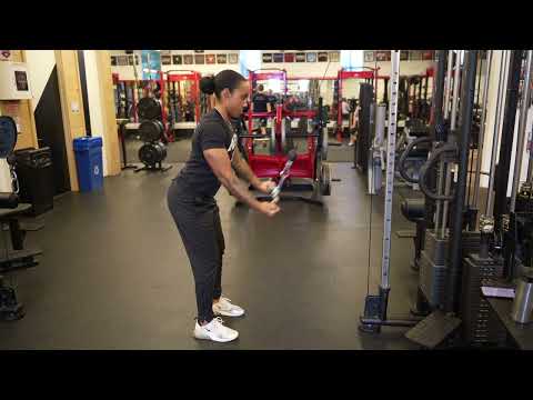 Pulldown - Straight Arm - Standing - Wide Grip - Supinated