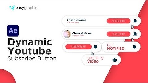 Dynamic Youtube Subscribe Button AFTER Effects Template Videohive 30526087