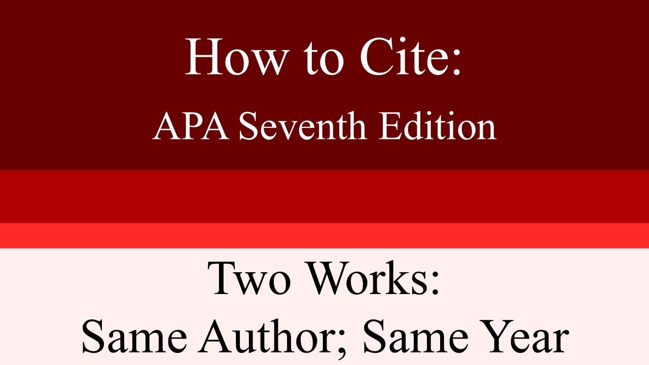 apa citation in text same author same year