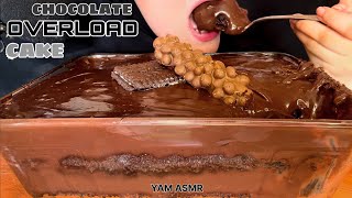 🍫ASMR HUGE CHOCOLATE OVERLOAD CAKE MUKBANG 라바 케이크/熔岩蛋糕/溶岩ケーキ