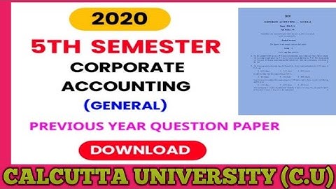 B.com Semester-5 All Subjects and Corporate Accounting Question Paper  2020