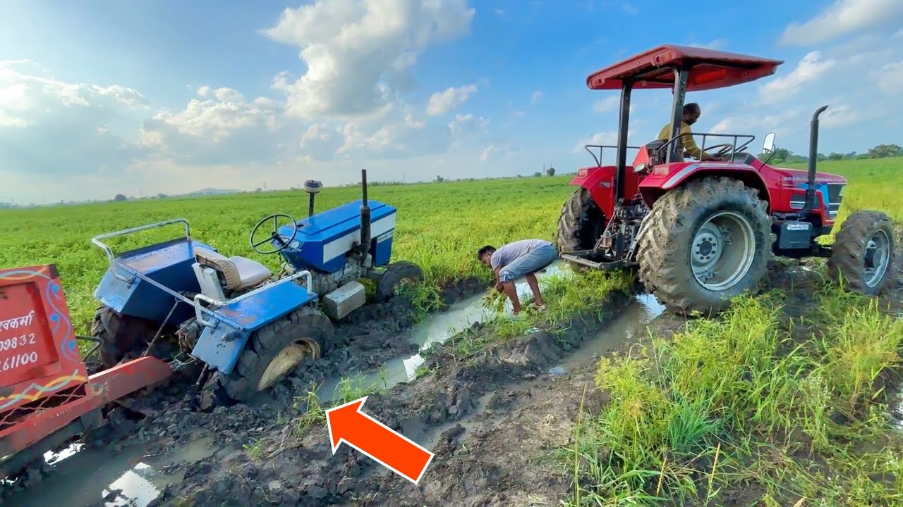 Old Swaraj 735 Fe with Trolley बुरा फ़सा था Mahindra Arjun NOVO 605 4wd से खींचकर निकाला