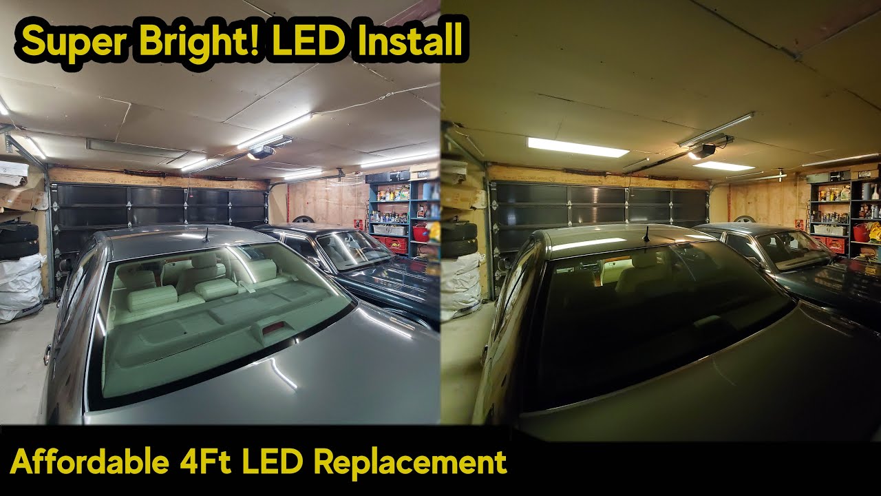 Fluorescent Shop Light Replacement - 4 Ft LED Light Install