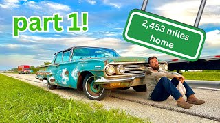 I bought a 1960 Impala sitting 32 years, will it run AND drive 2,556 miles home? Part 1!