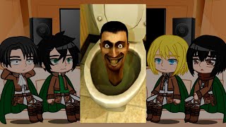 Aot/Attack On Titan React To Skibidi Toilet || Gacha React