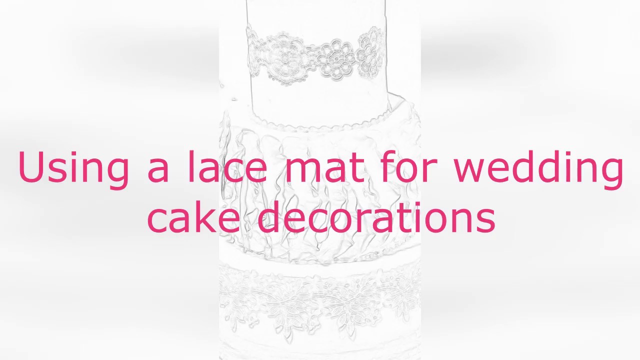 Using a lace mat for wedding cake decorations YouTube