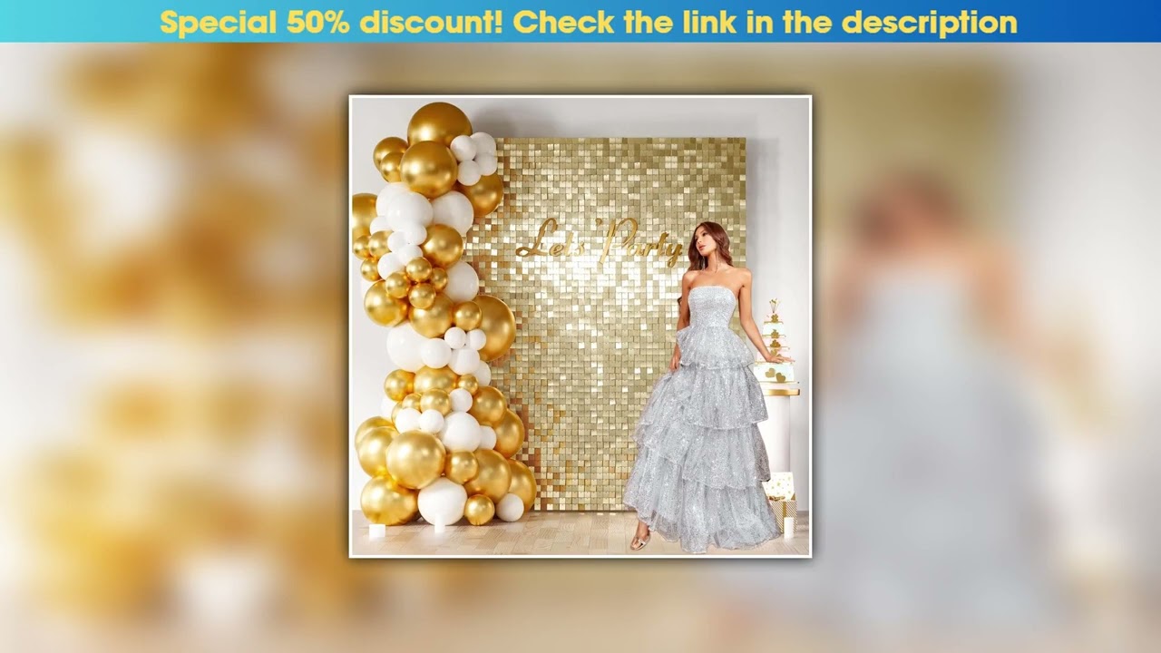 Review Square Shimmer Wall Backdrop Sequin Birthday Backdrop Panels Disco Wall Photo Background Bac