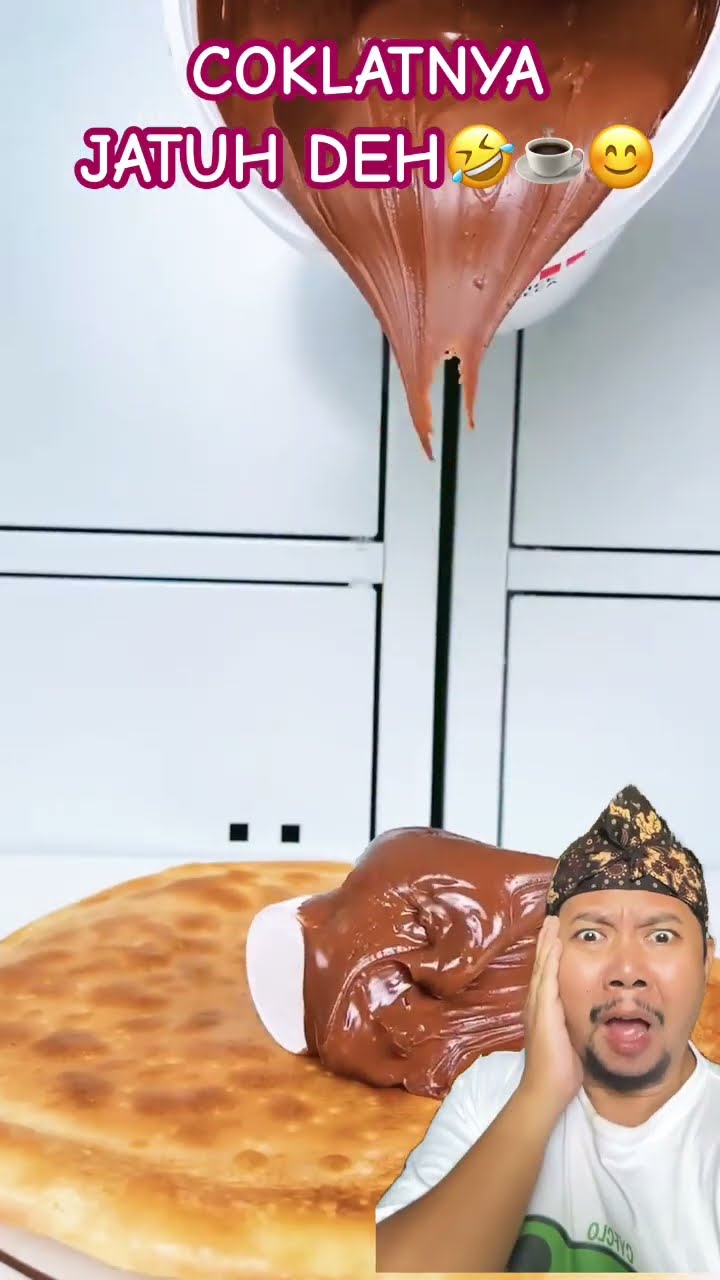 COKLAT NUTELLANYA JATUH DEH!!!?? #food #chocolate #shortsfeed #funny #comedy