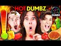 We Ate The World&#39;s Hottest Gummy Bear And Tried To Answer Easy Questions! | Hot Dumbz