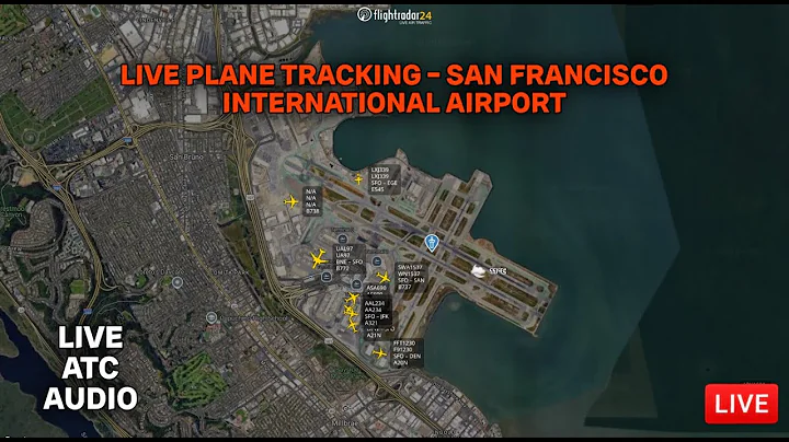 🔴 LIVE: (SFO) San Francisco International Airport Plane Tracking & ATC audio
